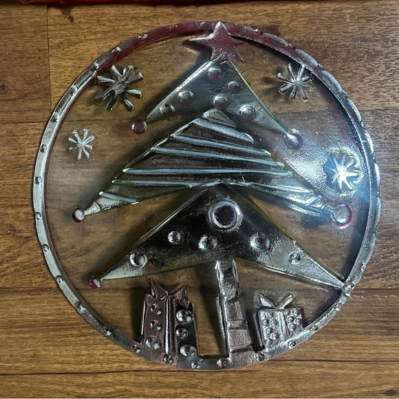 National Imports • Christmas Tree • Embossed Glass Plate • New W/ Box - Picture 6 of 10